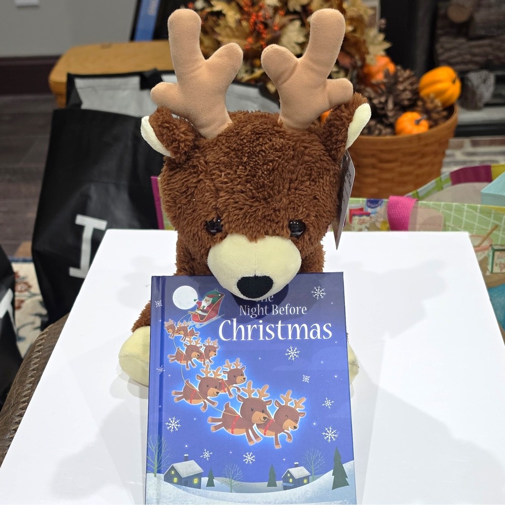 Story Packs The Night Before Christmas Reindeer Plush Brown Beige W/Tag 2023